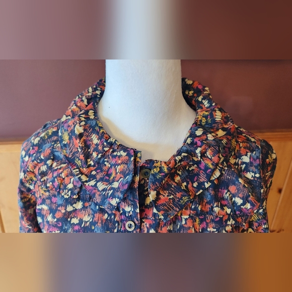 Tulle by Anthropologie Button Up Shirt Dress with Pockets Size XS - Picture 7 of 14